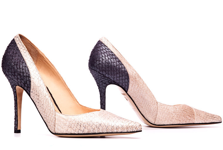 lack and Rose coloured sustainable Pumps by ALINASCHUERFELD