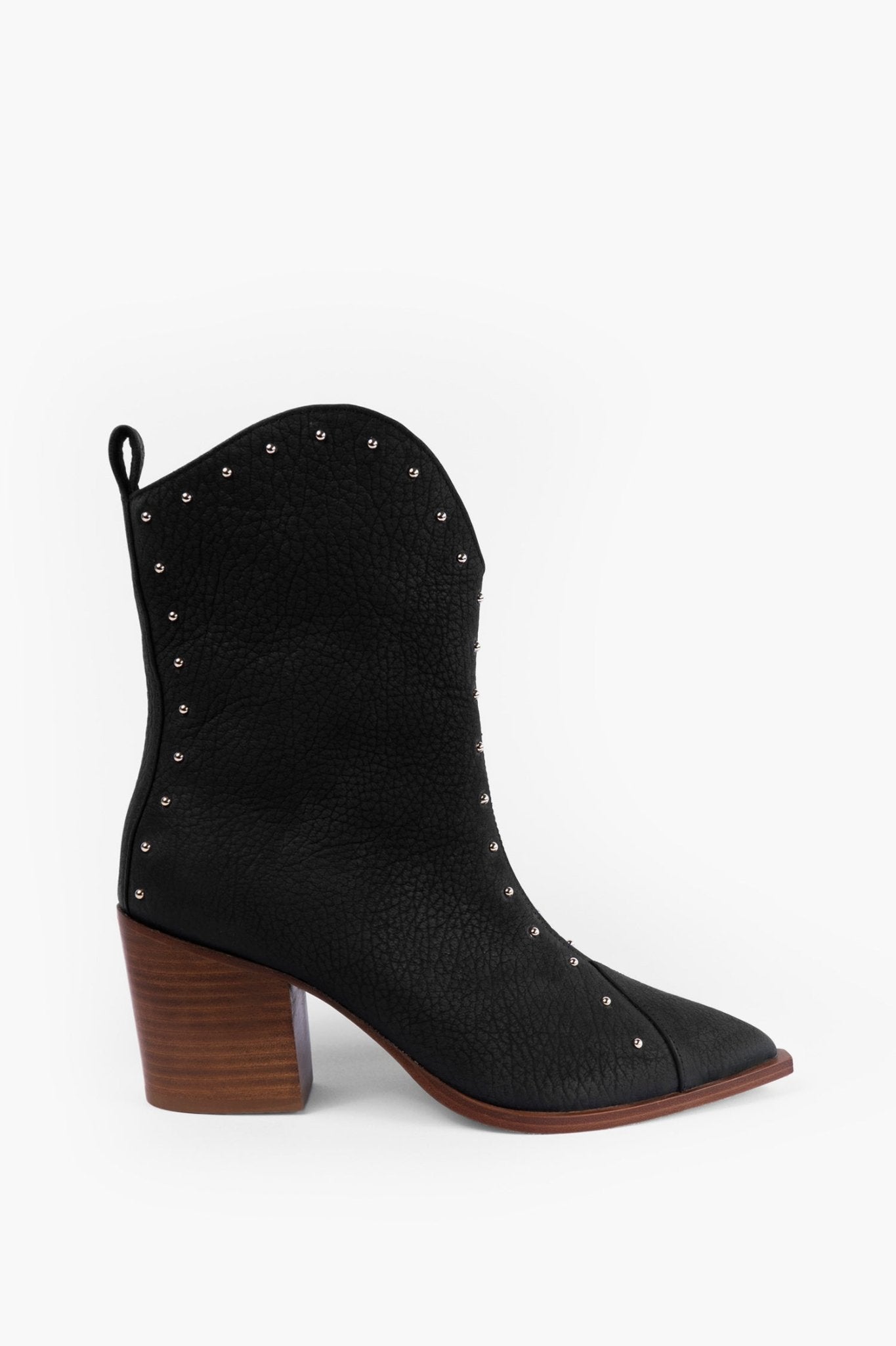 Sustainable QUINCY 75 Ankle Boots in black - Handcrafted vegetable-tanned leather, made in Hamburg, Germany by ALINA SCHÜRFELD