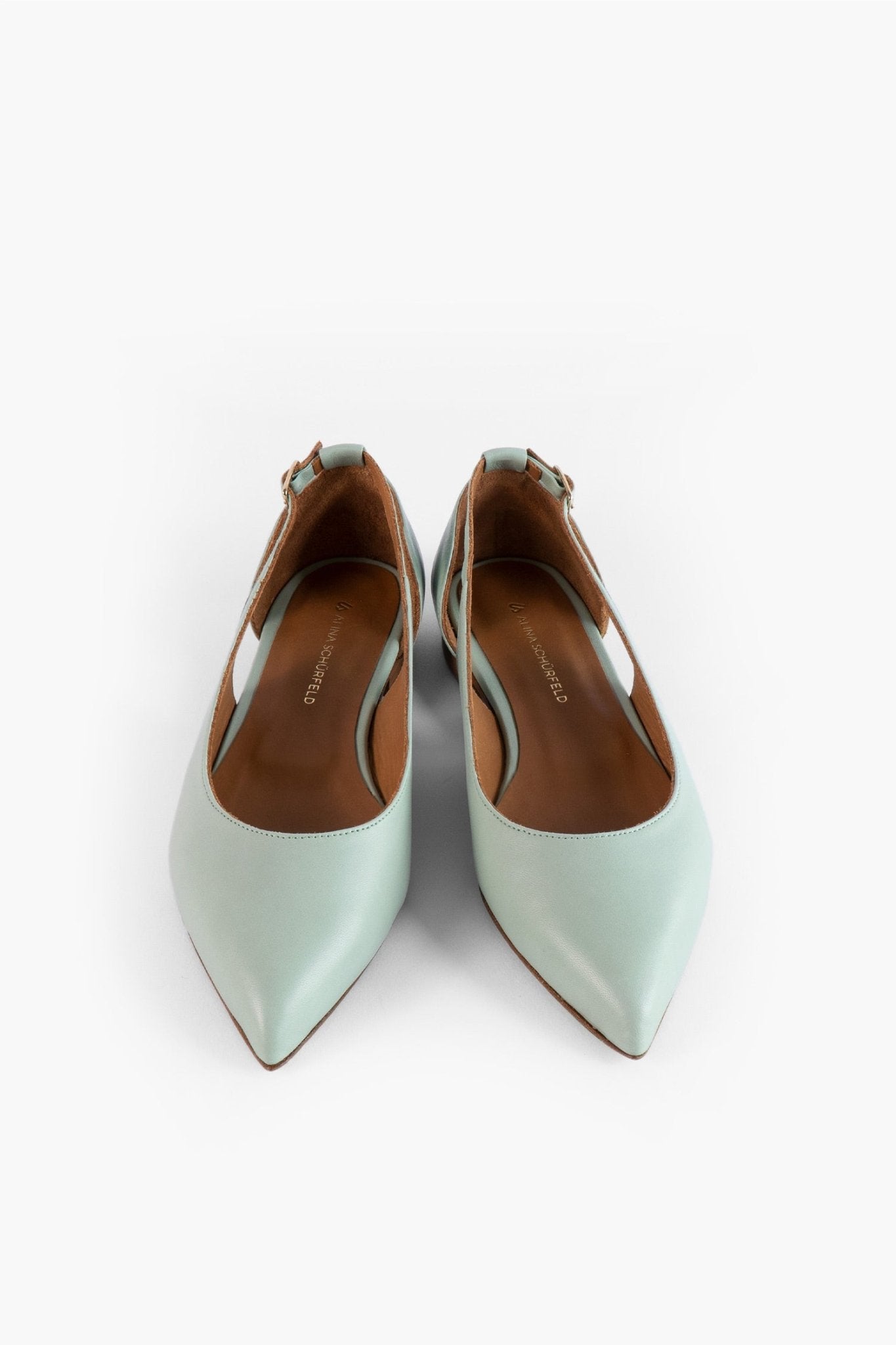 TRACY Ballerinas in Miami Mint, sustainable metal-free leather by Alina Schürfeld