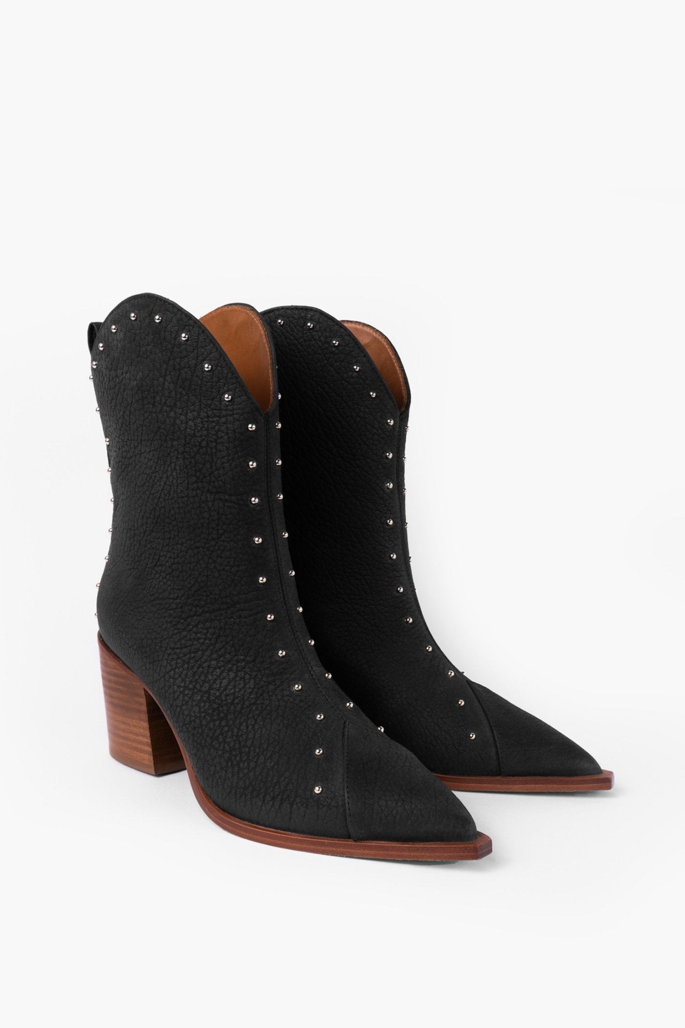Sustainable QUINCY 75 Ankle Boots in black - Handcrafted vegetable-tanned leather, made in Hamburg, Germany by Sustainable QUINCY 75 Ankle Boots in black - Handcrafted vegetable-tanned leather, made in Hamburg, Germany by ALINA SCHÜRFELD