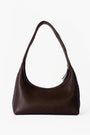 Mocha brown WIKA handmade leather bag with braided side details