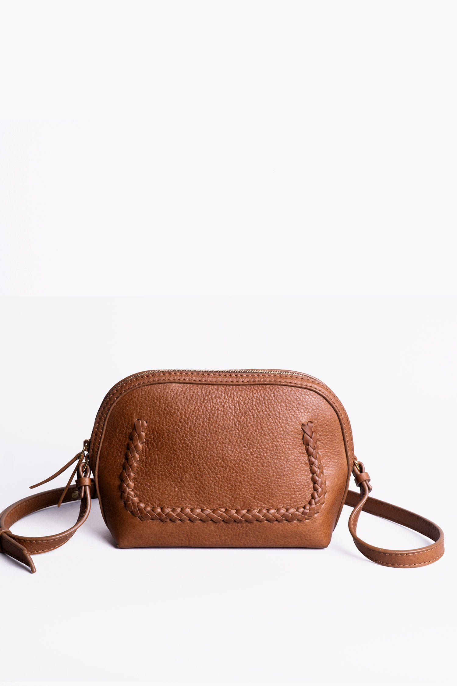 SKAI Mini Shoulder Bag Caught in Cognac Gold Hardware Alina Schürfeld Made in Hamburg