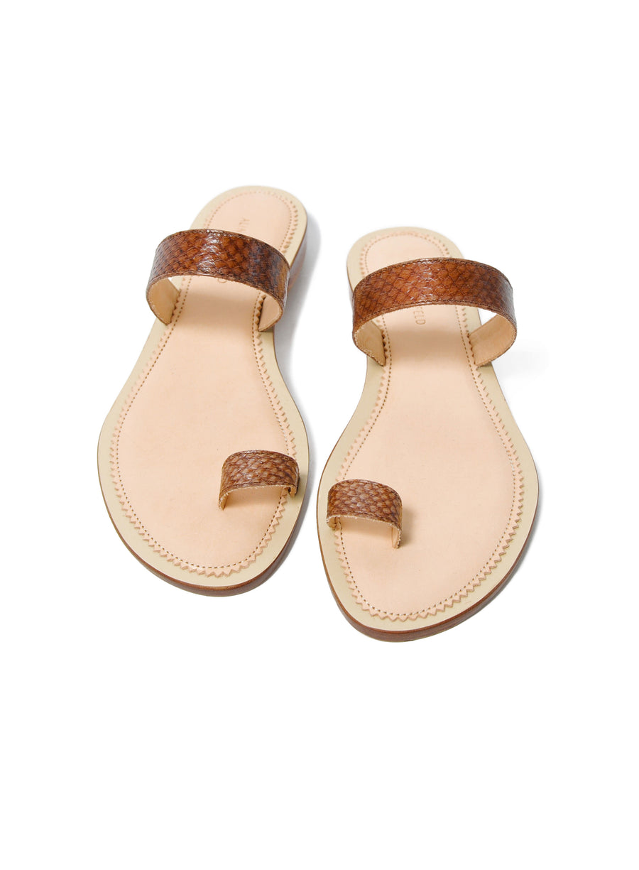 Hazelnut brown coloured sustainable sandal