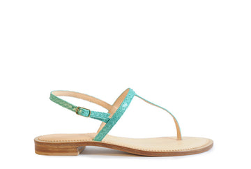 Mint blue coloured sustainable sandal by ALINASCHUERFELD